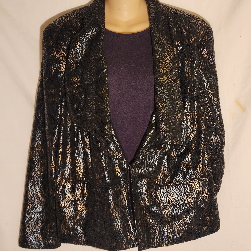 ELEMENTZ XL METALIC SHIMMER BLAZER/JACKET